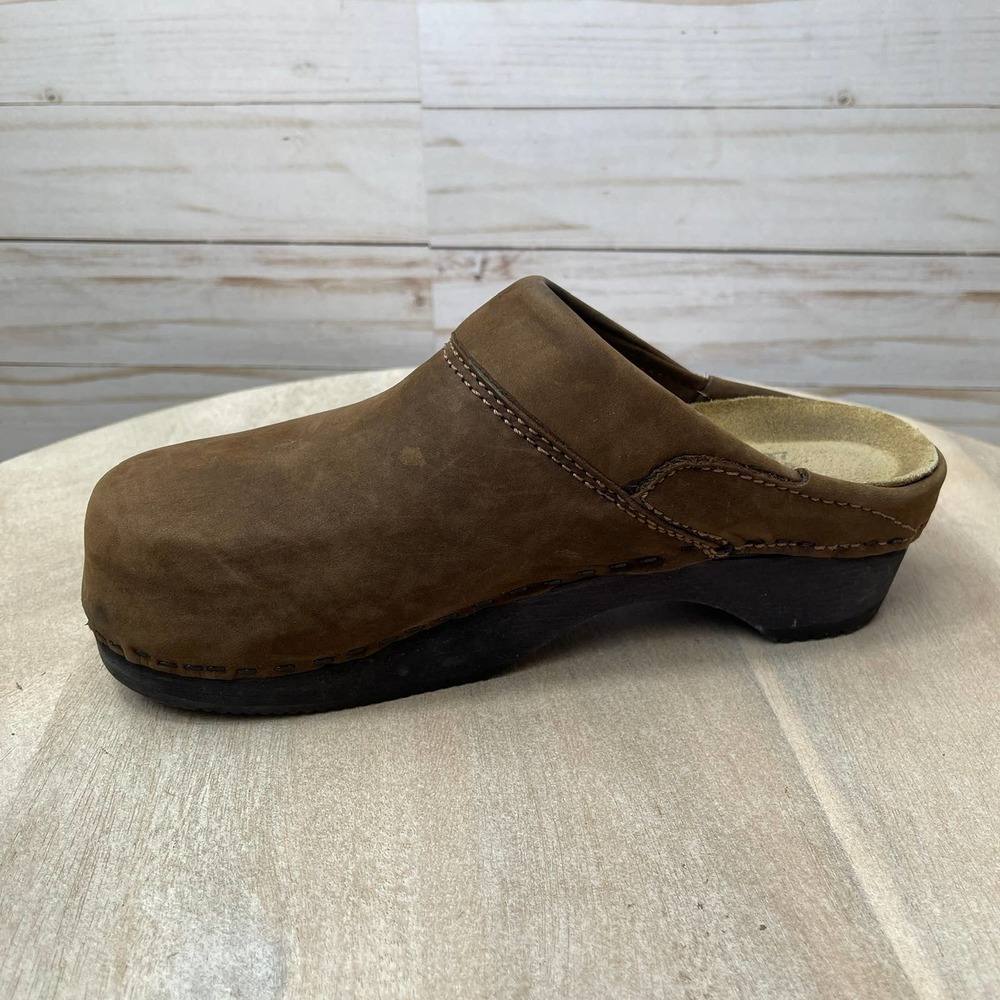 Naot Women's Size 37 EU 6.5 US Dark Brown Black Wedge Slip On Clog Casual Shoe - Picture 6 of 15